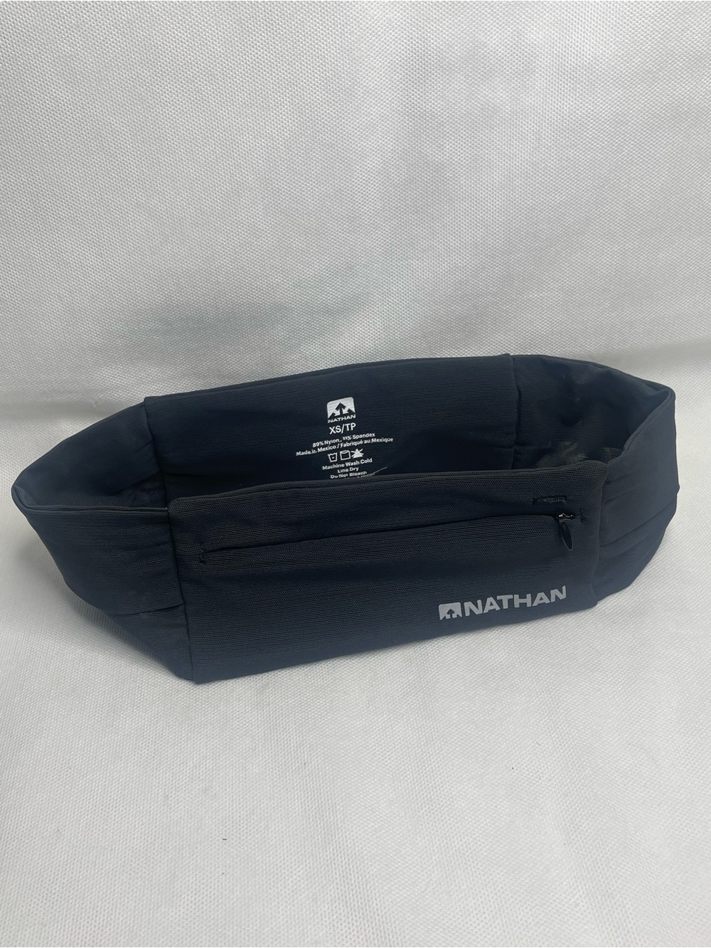 Nathan Zipster Run Belt Size Extra Small Coal Gray Pockets Storage Hip Pack Bag